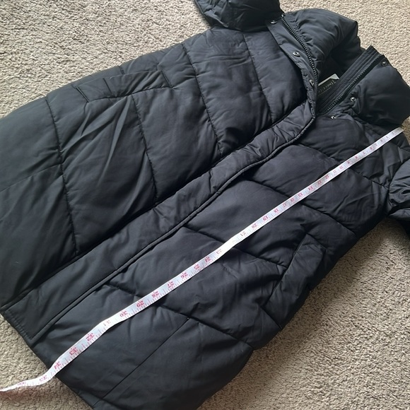 NWT Universal Standard for J. Crew Chevron Black Puffer Coat - Picture 10 of 12
